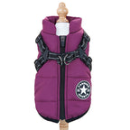 Veste pour chien avec anneaux d’attache pour laisse Maison Câline, coloris violet